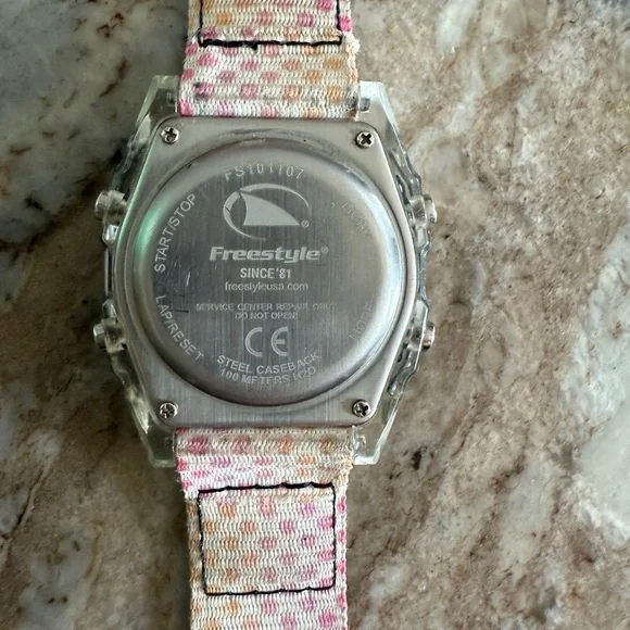 Freestyle Shark Clip Watch - Pink and Black - Picture 2 of 2